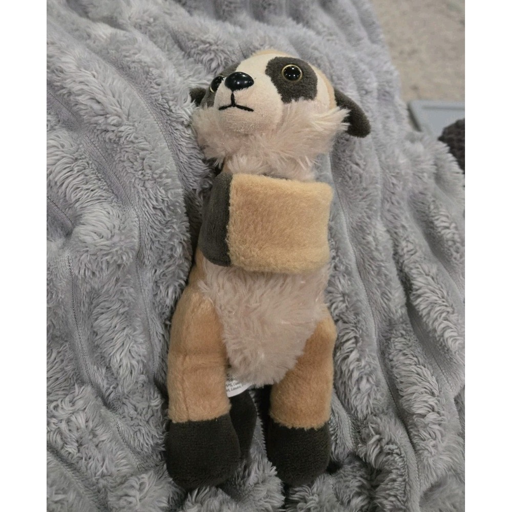 Wild Republic Meerkat Hugger Plush Slap Bracelet Stuffed Animal Tan Brown 9 inch